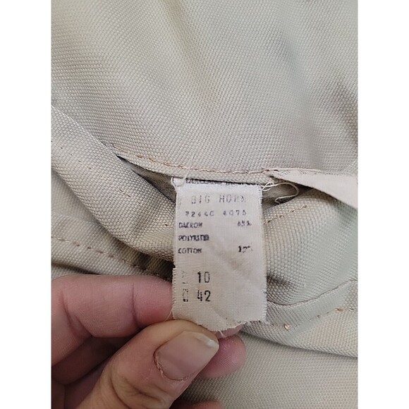 Vtg Lakeland Chore Jacket Mens 42 Brown Button Pockets Sherpa Lined Thrashed - Picture 9 of 16